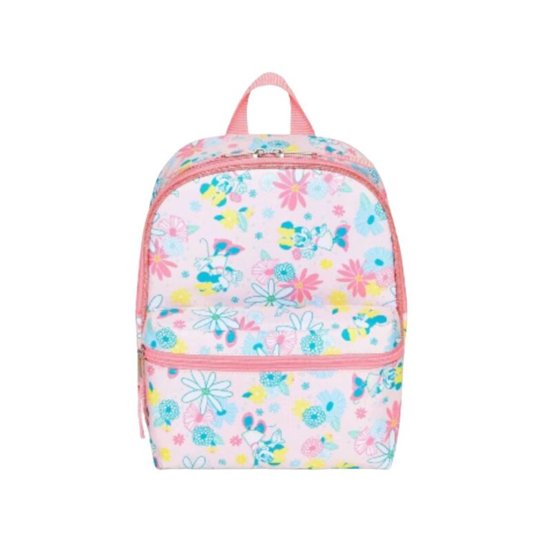 Flower mini bag in premium cotton Jacquard with beaded top handle