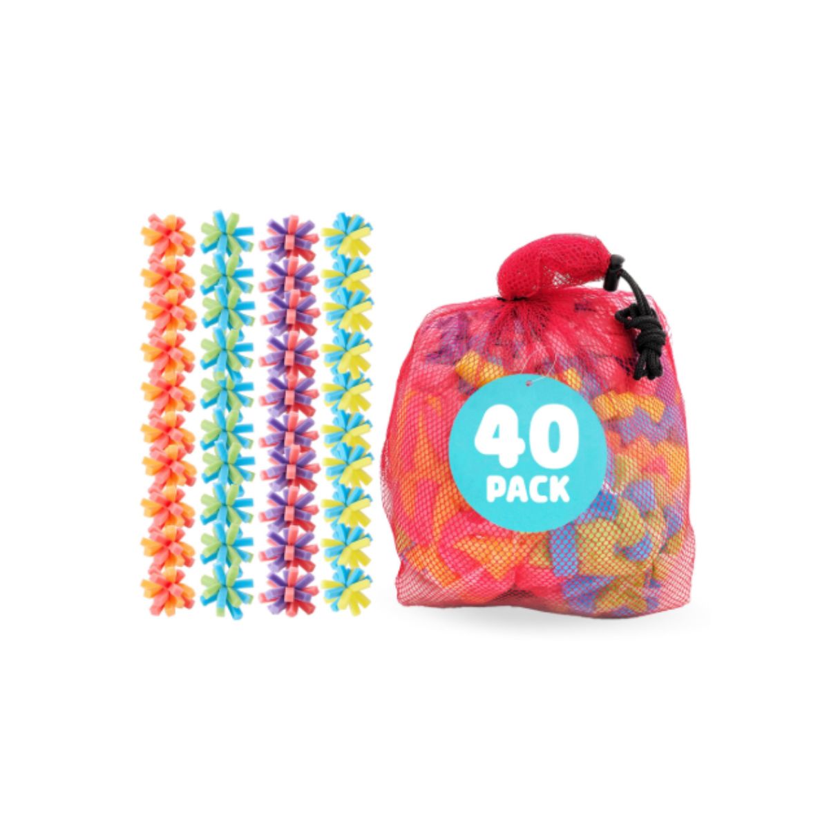 Reusable Sponge Balls - Chuckle Multicolor 40 Pack Chuckle reusable sponge balls multicolor for eco-friendly outdoor play