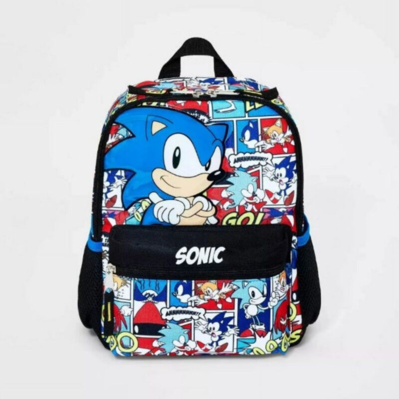 Sonic comic mini backpack in vibrant comic design