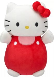 Squishmallows hello kitty plush in white and red soft design
