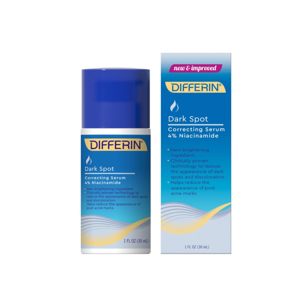 Dark Spot Corrector - Differin 1 oz Differin dark spot corrector in professional product photography