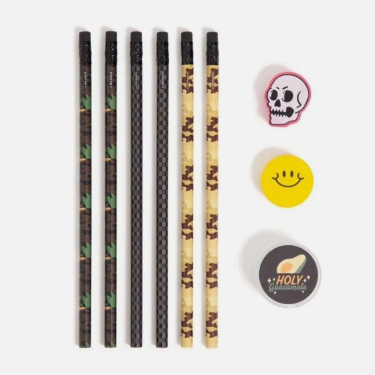 Pencil Patch - U Brands Throwback Set U Brands pencil patch with colorful designs and accessories