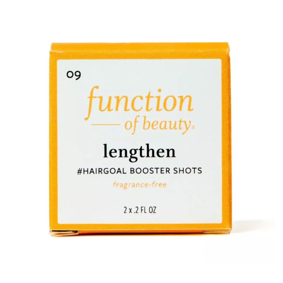Lengthen Booster Treatment - function of beauty 2pk 0.2 fl oz Function lengthen booster treatment in clear packaging with hops extract
