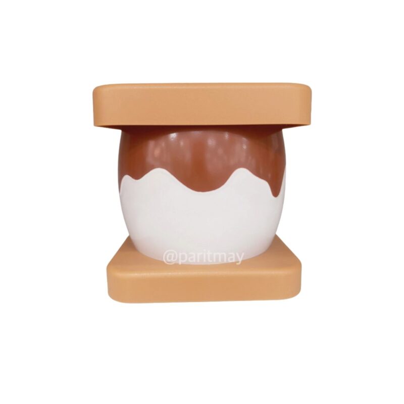 Bullseye Playground smores popcorn bucket in matte brown finish