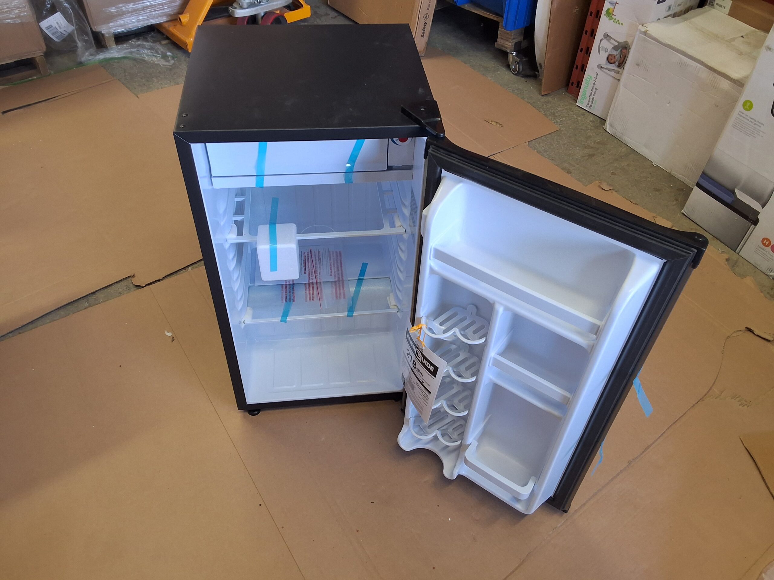 Danby compact refrigerator in stainless look finish