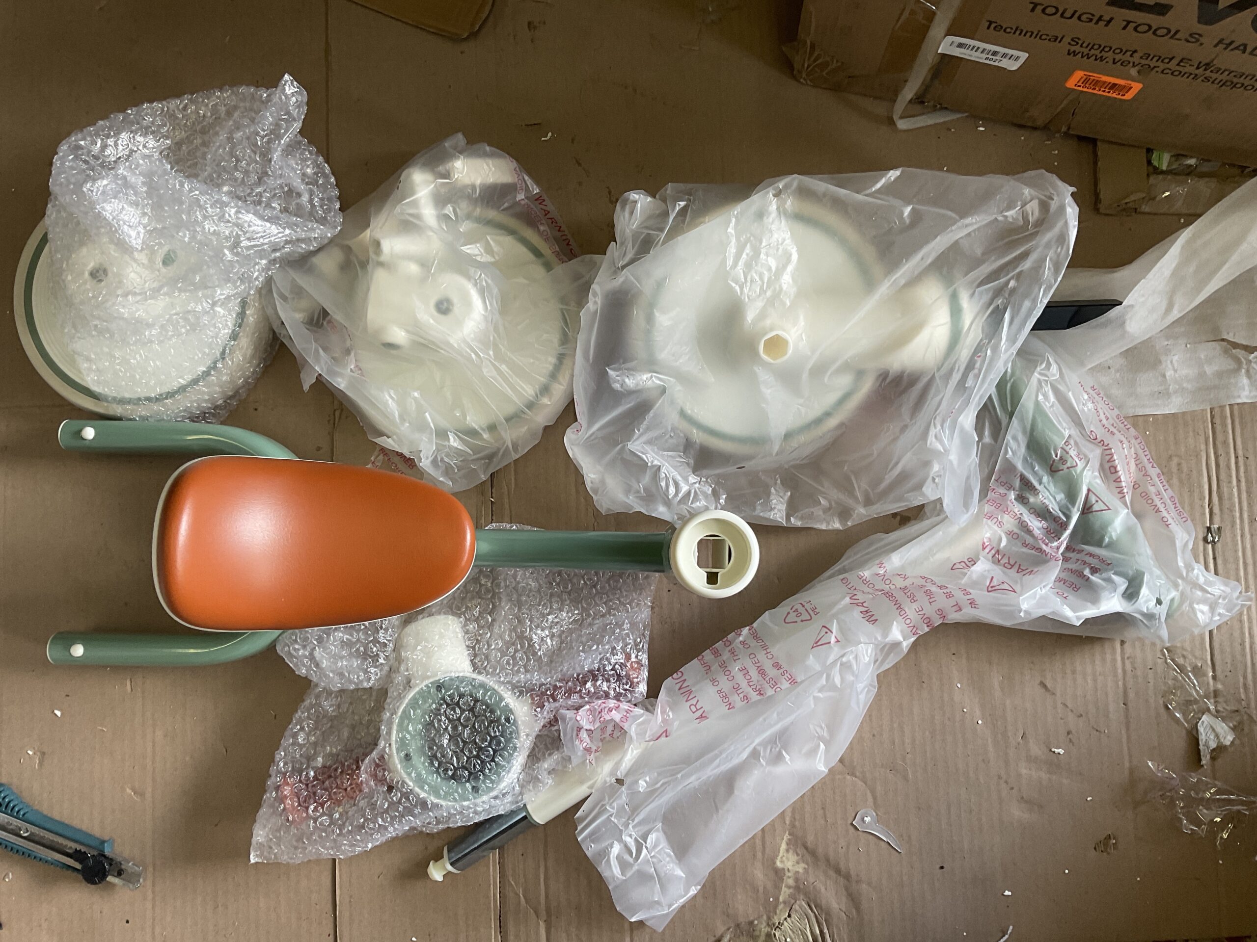 Aiwo toddler tricycle in bright vibrant design with parent push handle