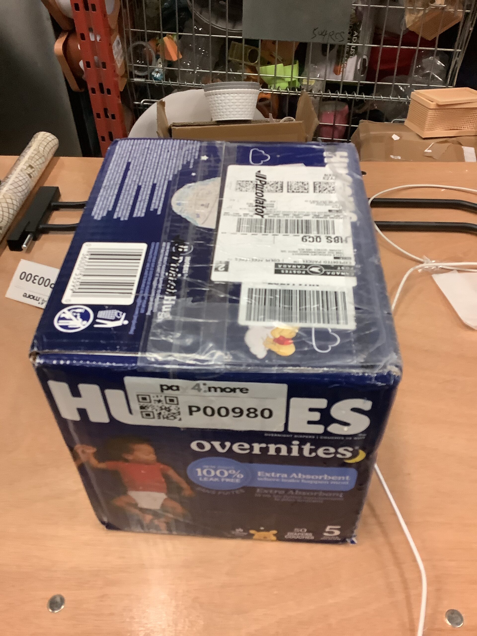 Huggies overnight diapers in comfortable fit for size 5 babies