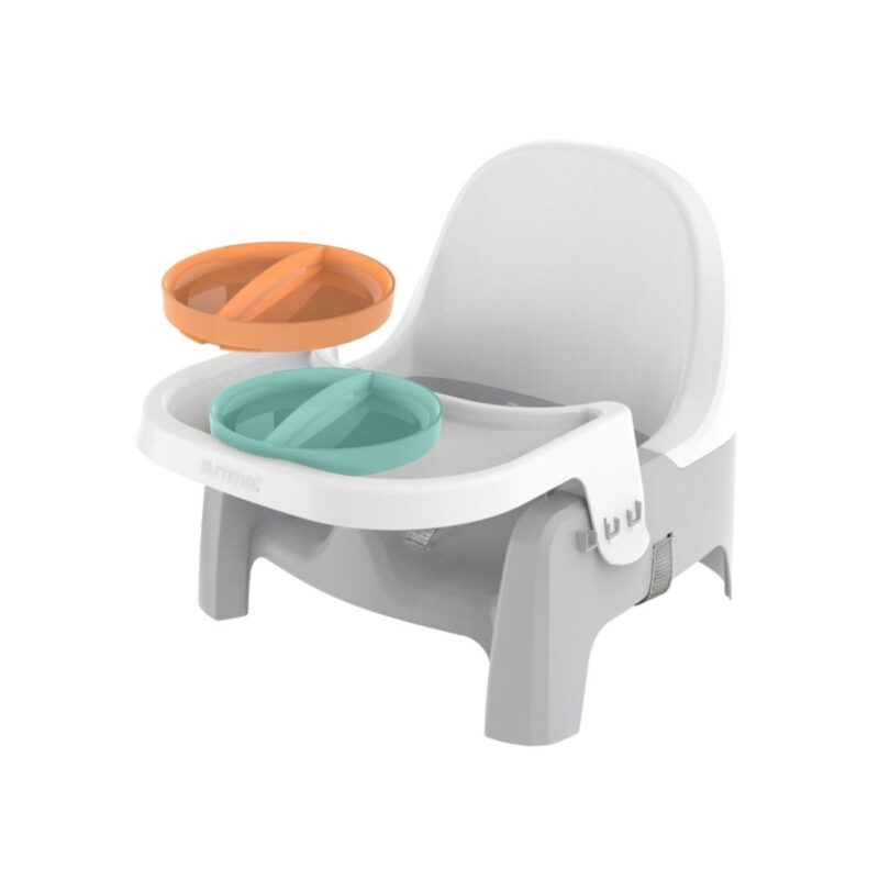 Ingenuity feeding booster seat in orange and teal