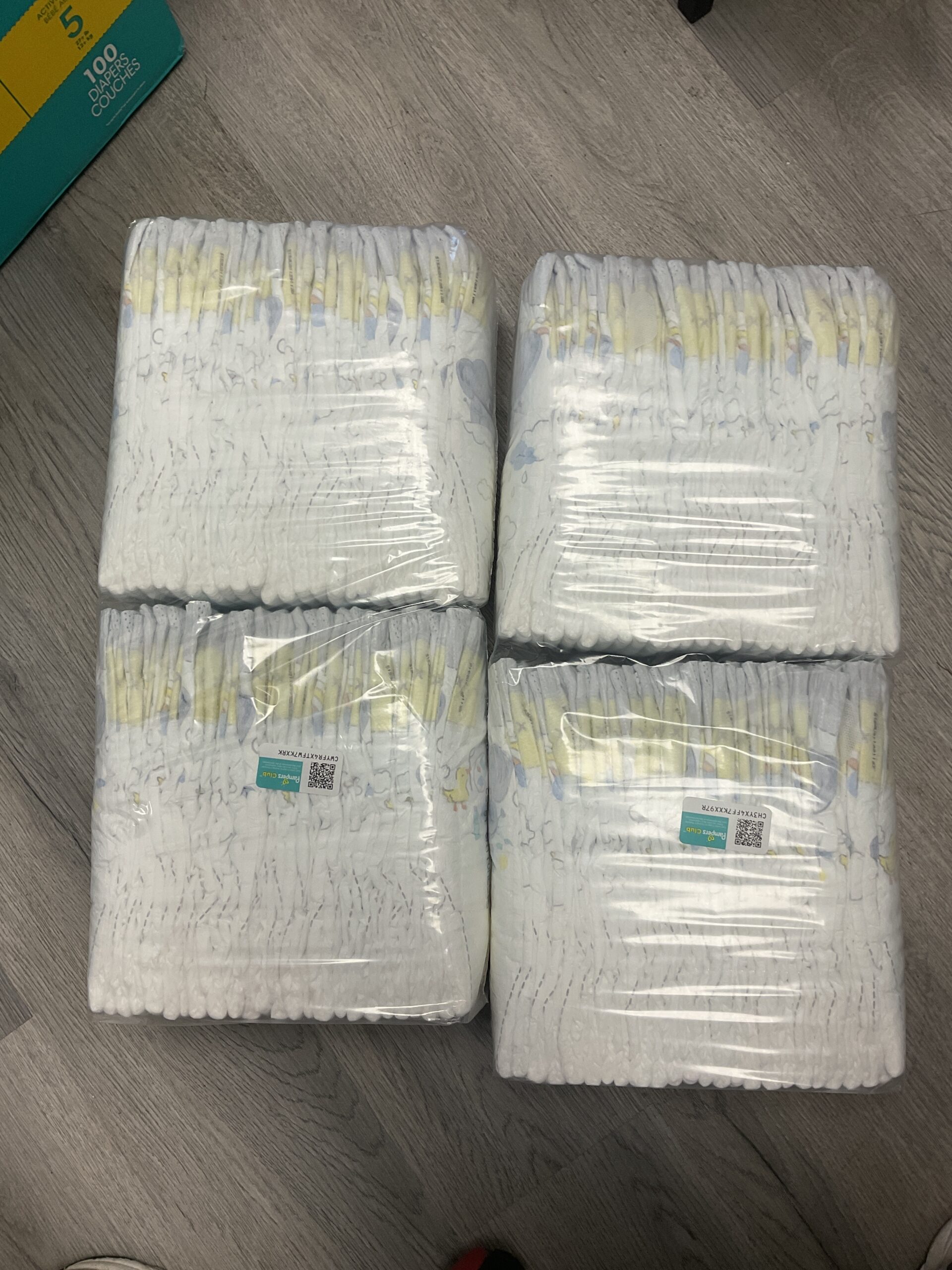 Pampers baby diapers size 5 in professional product photography