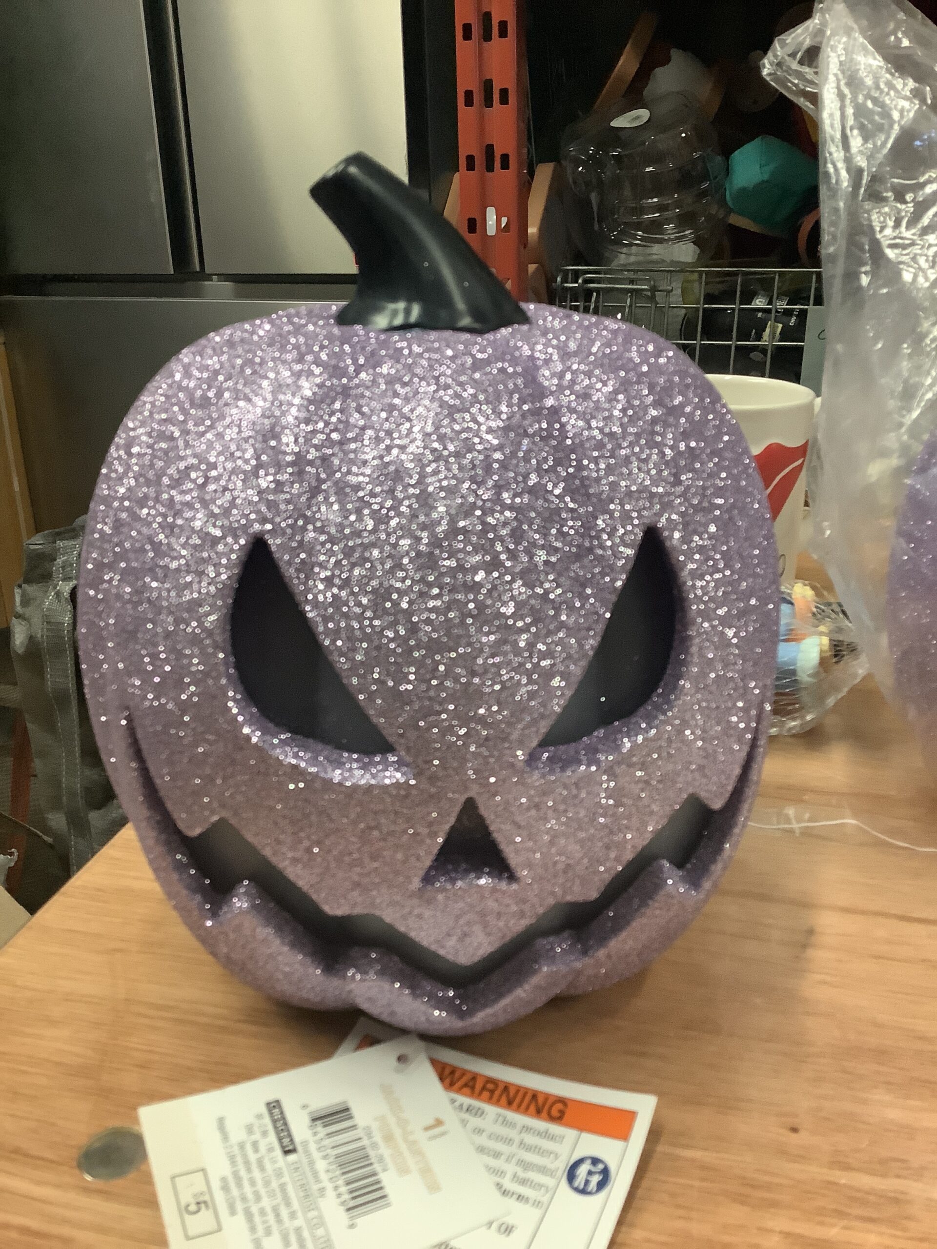 Bullseye's Playground jack o lantern pumpkin figurines in purple finish