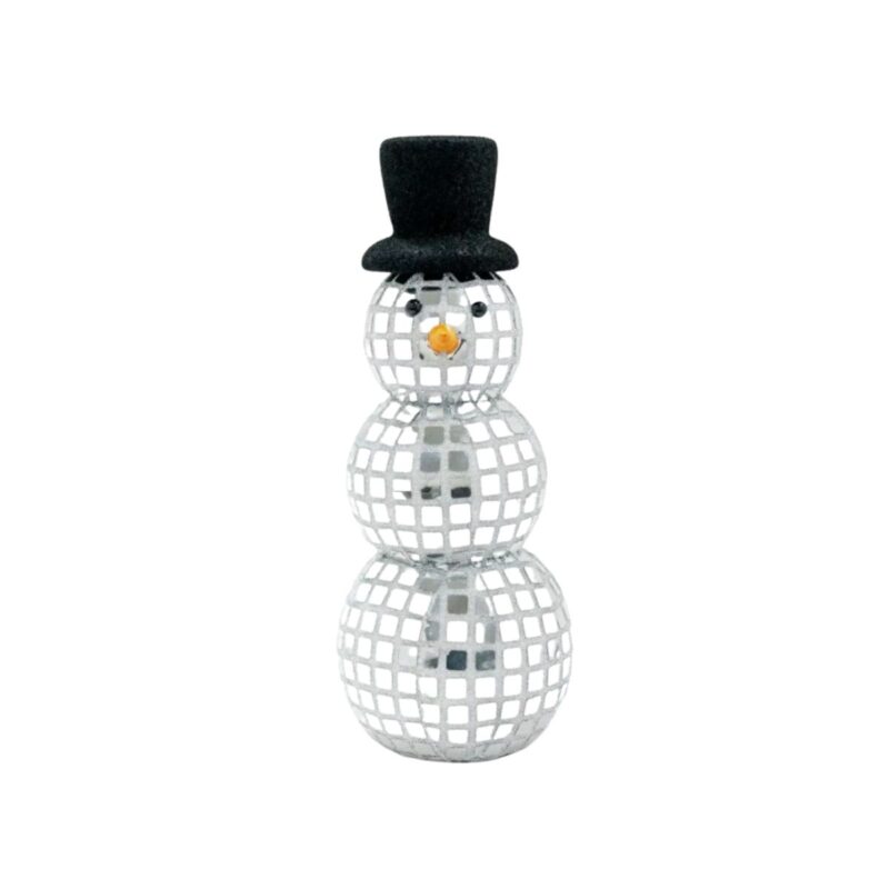 Novelty figural snowman in festive holiday decor style