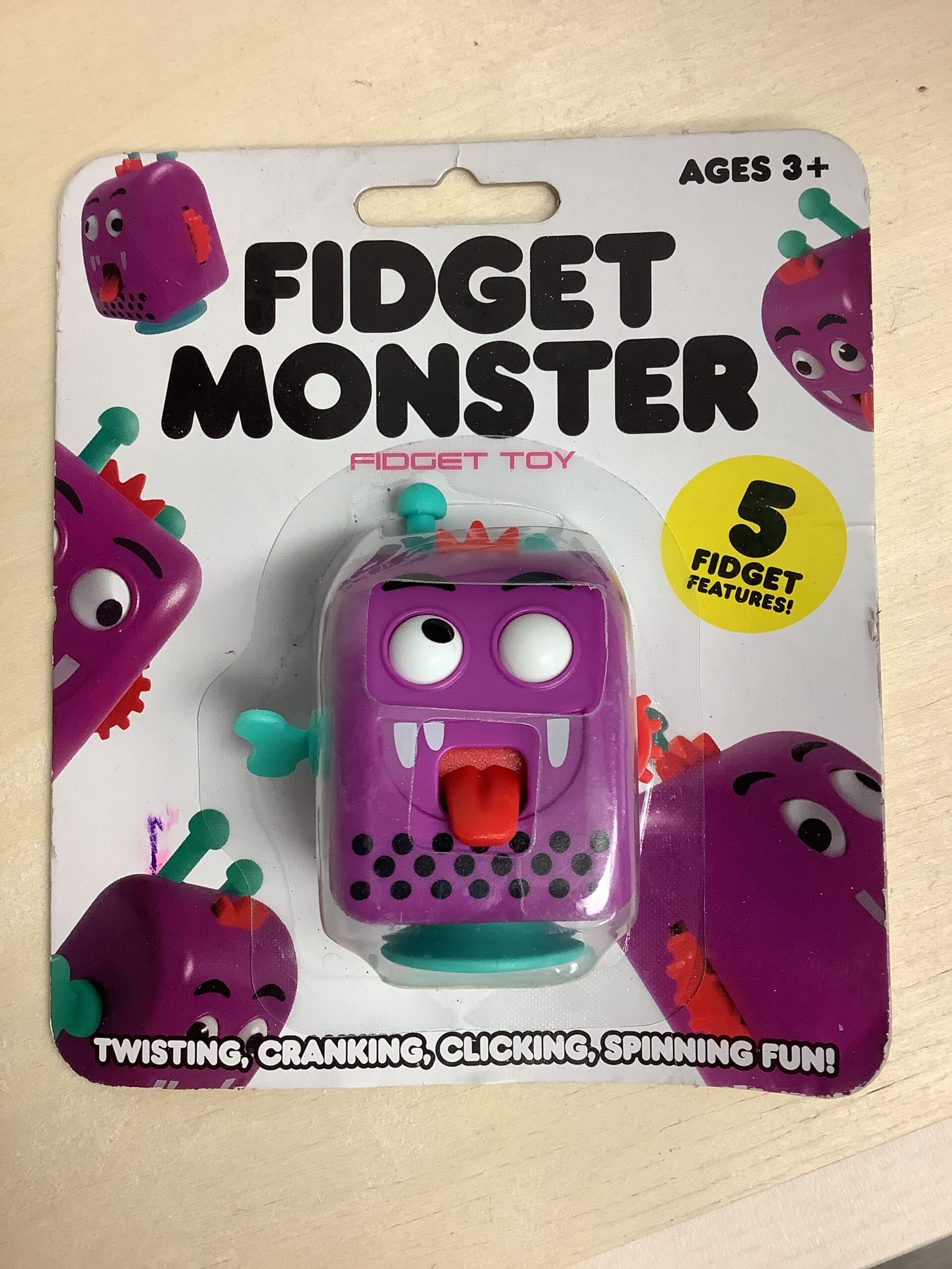 Fidget fidget monster toy with interactive features