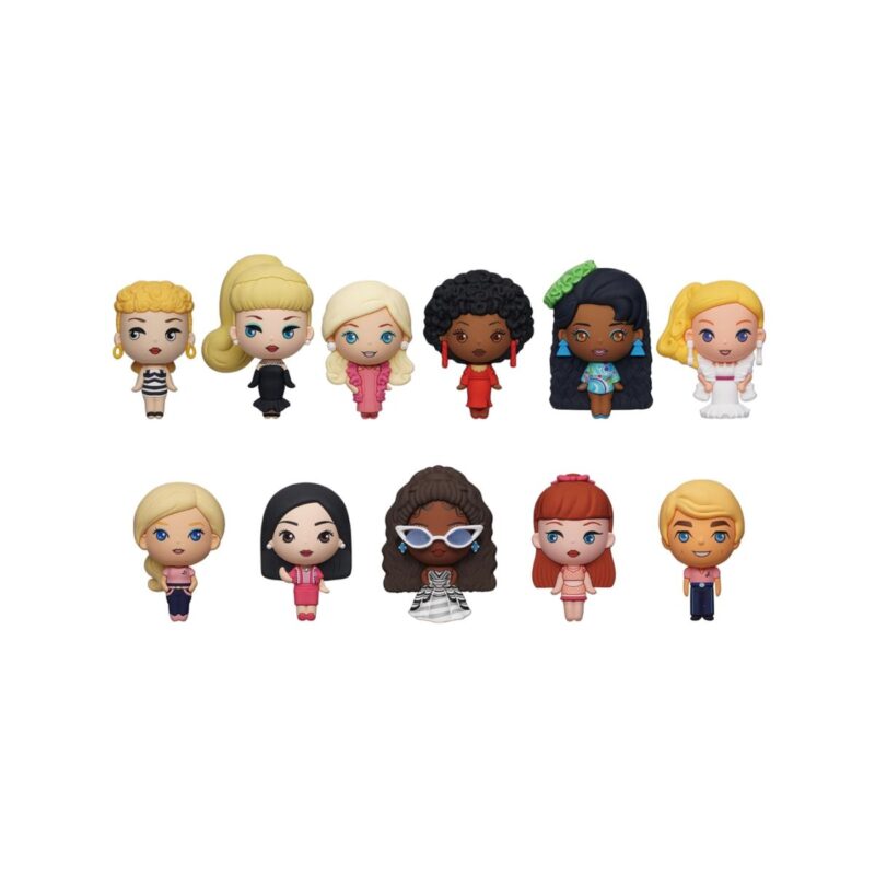 Monogram foam bag clip in collectible Barbie series design