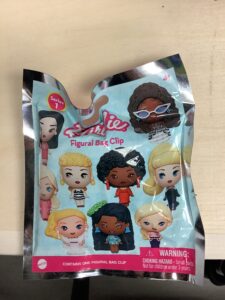 Monogram foam bag clip in collectible Barbie series design