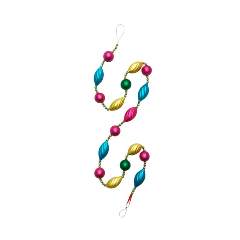 Ornament ornament garland in multicolor pink festive style