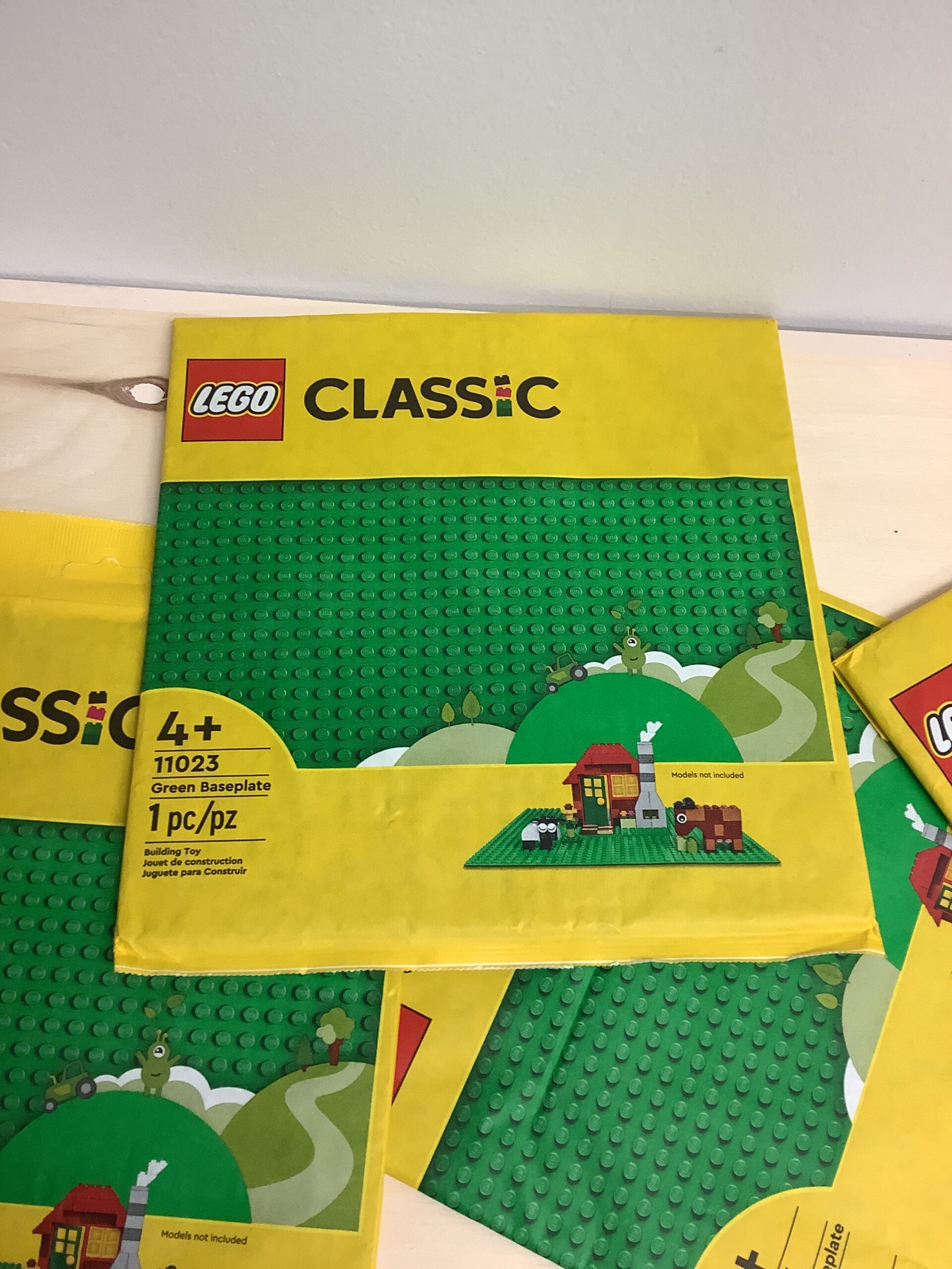 Lego green baseplate in bright green for creative building