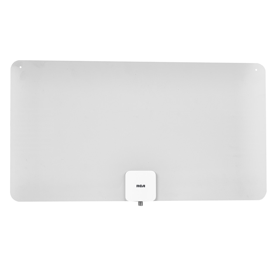 RCA ultra thin hdtv antenna in black and white multi-directional design