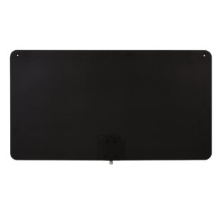 RCA ultra thin hdtv antenna in black and white multi-directional design