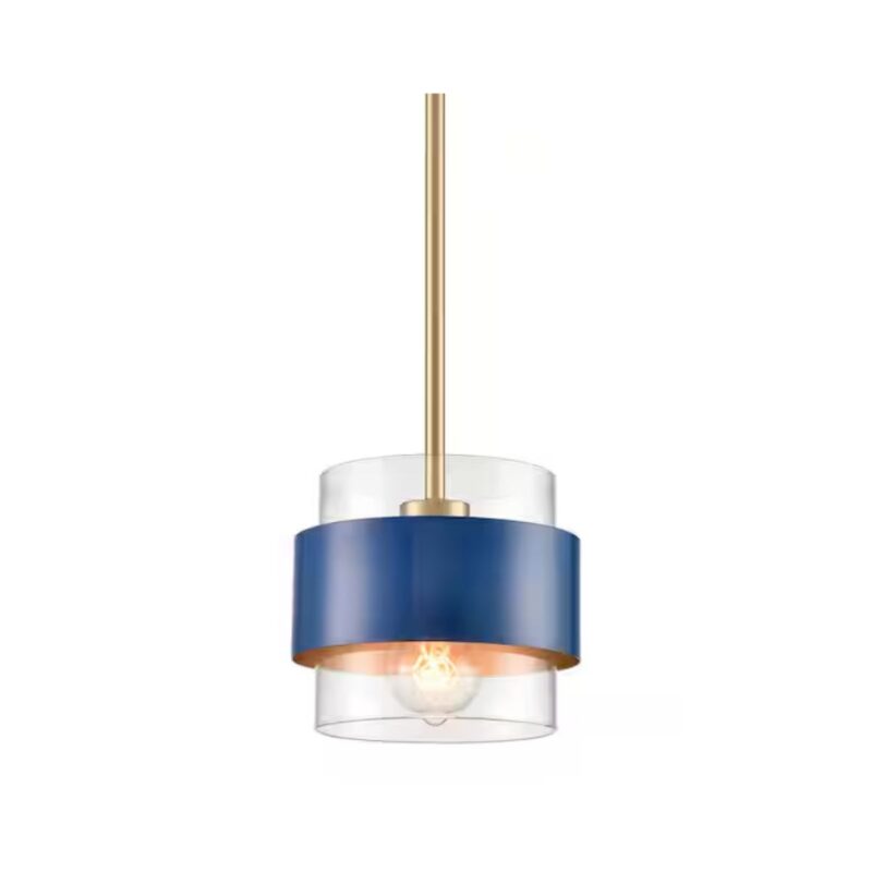 CLAXY pendant light in gold finish with clear glass shade