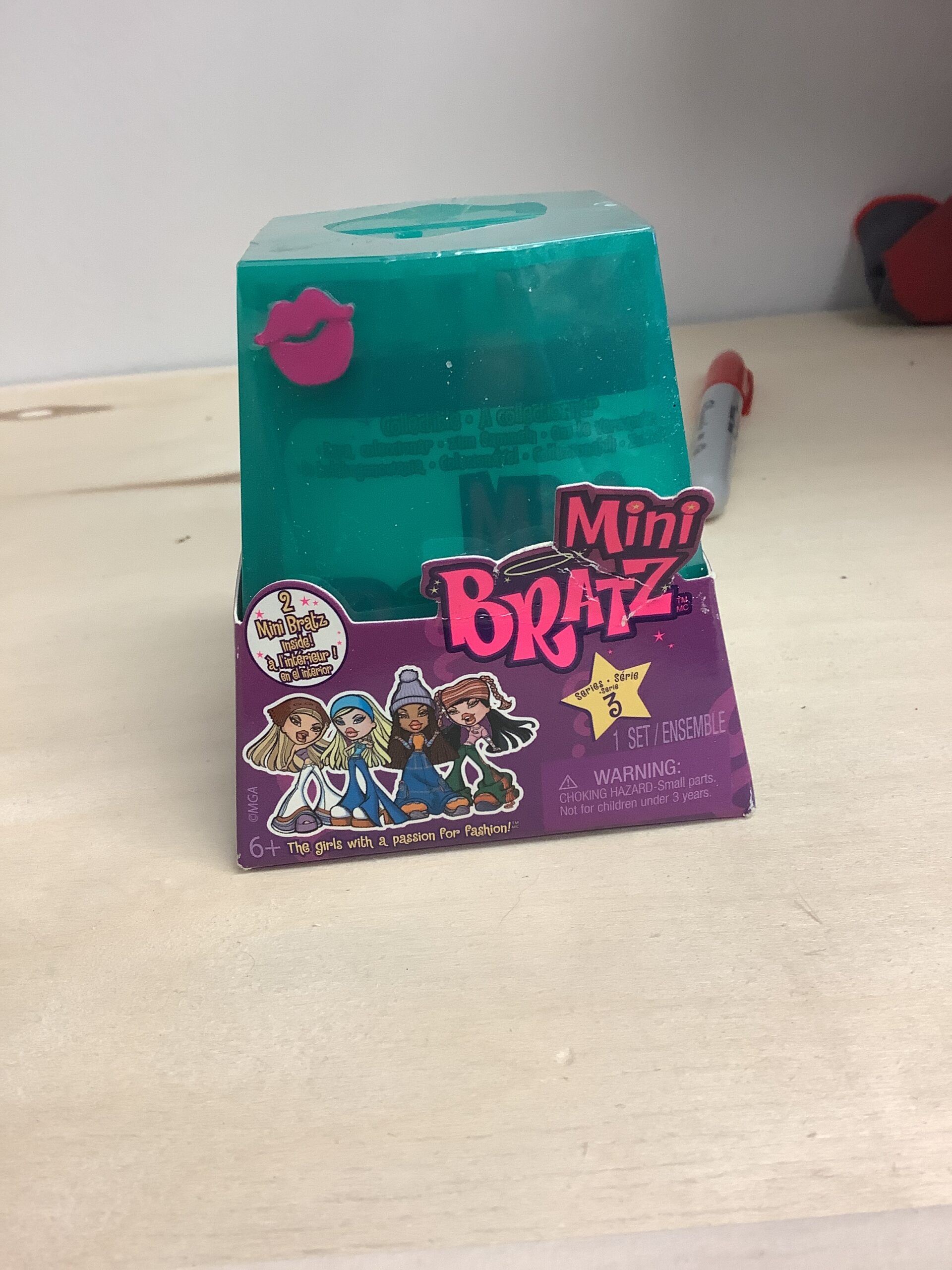 2024 mini bratz blind box featuring collectible figures in teal packaging