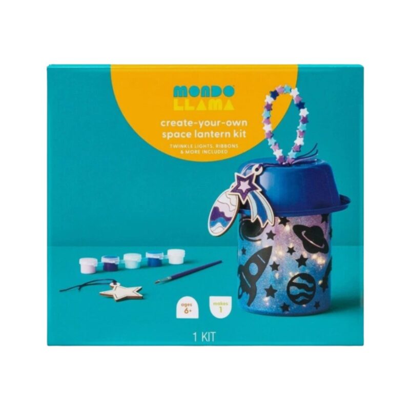 Mondo space lantern kit with DIY art supplies