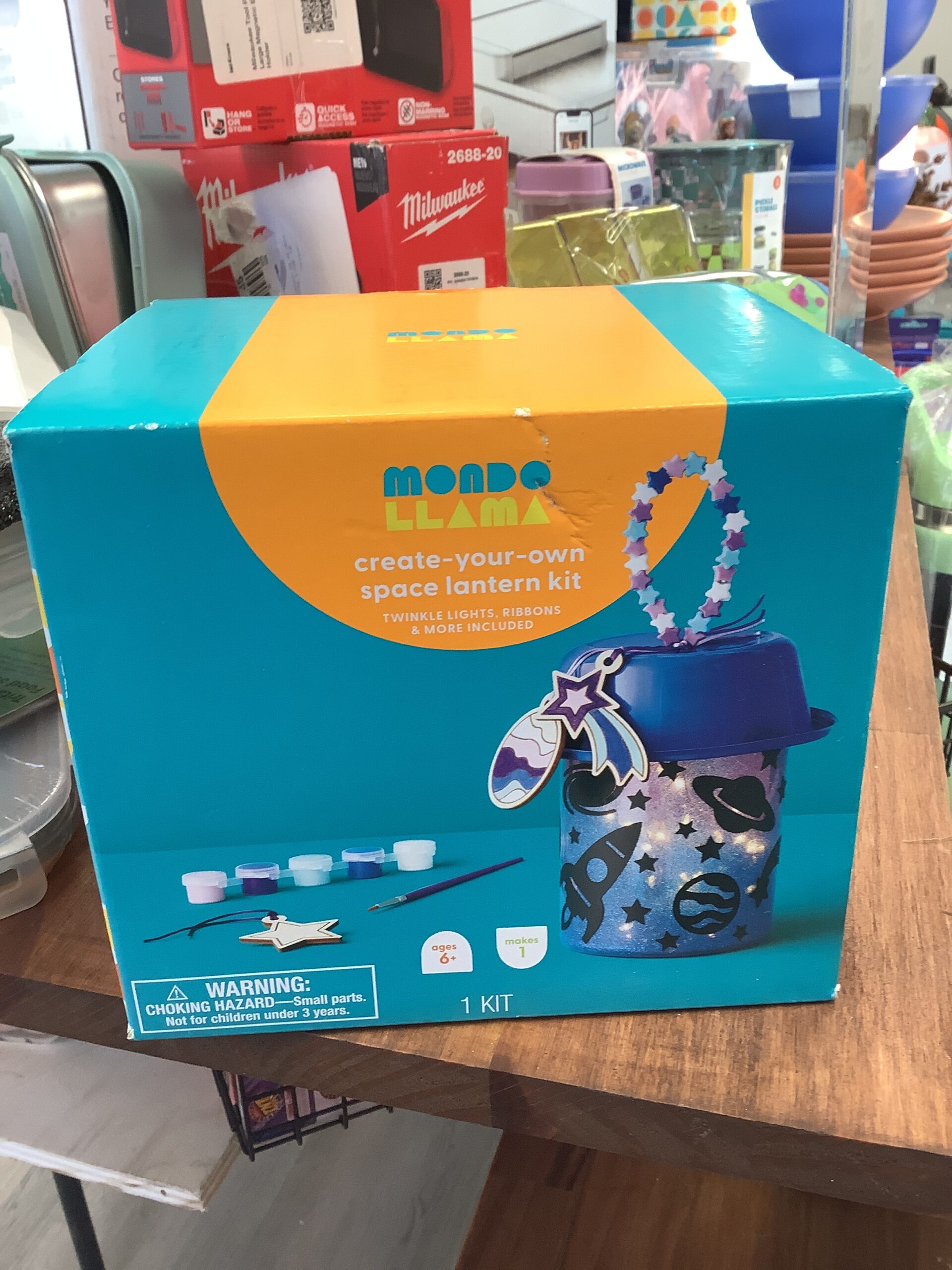 Mondo space lantern kit with DIY art supplies