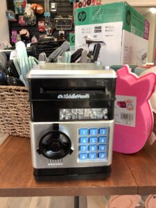 Refasy electronic piggy bank in pink color with password lock