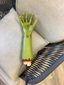 Hyde And Eek! zombie hand decoration in realistic spooky style