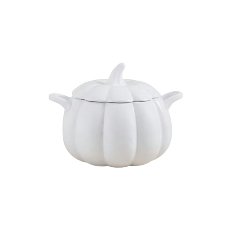 George Home pumpkin serving bowl in white shaped design