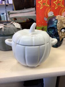 George Home pumpkin serving bowl in white shaped design