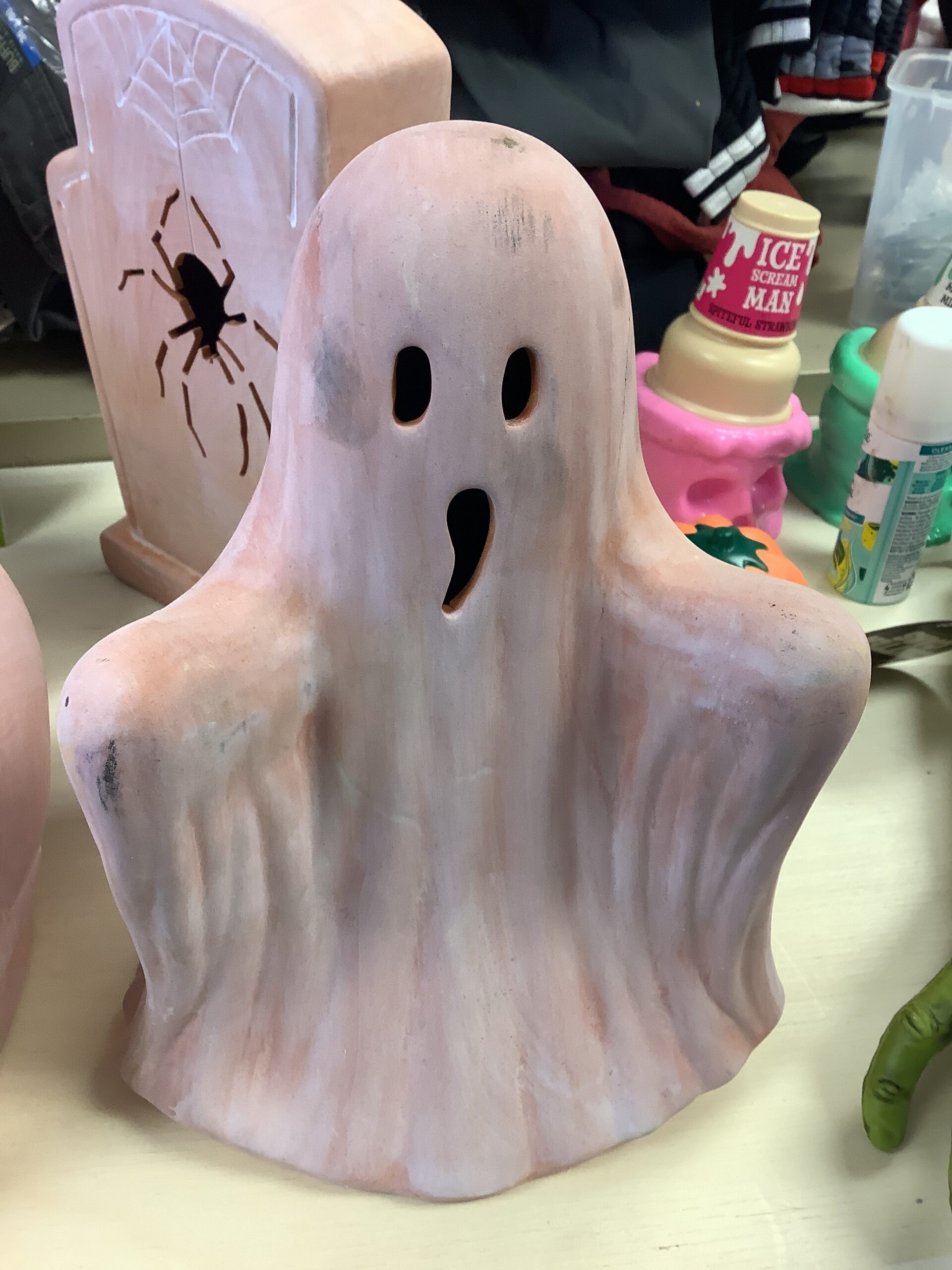 Target terracotta ghost figurine in terracotta finish