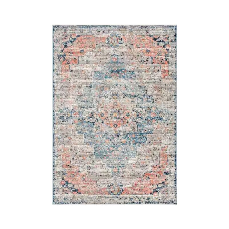 nuLOOM indoor area rug in Sawyer Flourishing Medallion multi colour