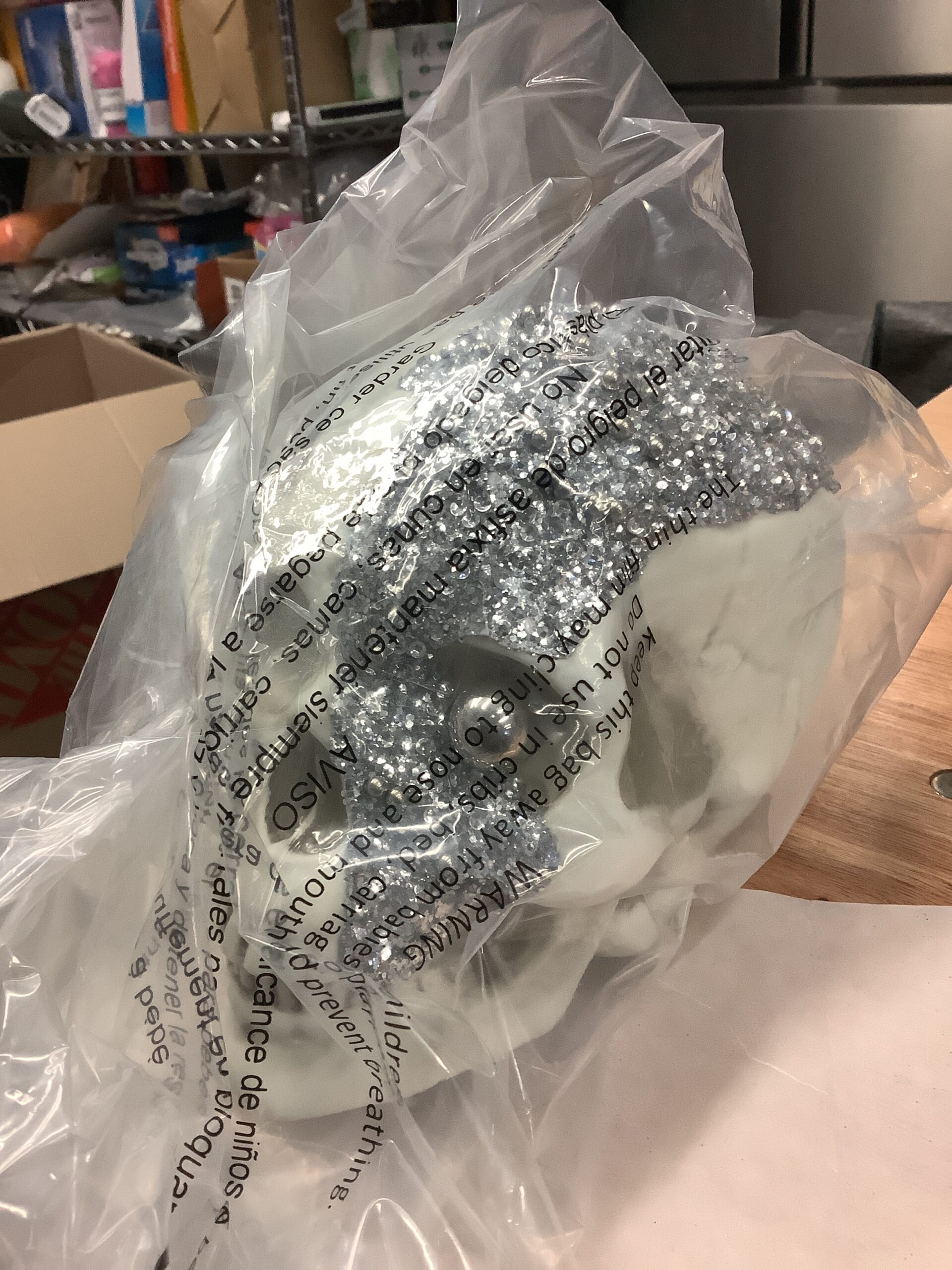 Target halloween skull sculpture in white decorative style