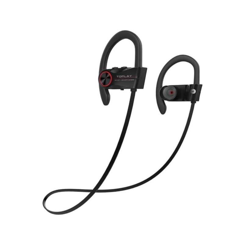 Toplay wireless sport headphones in sleek black design