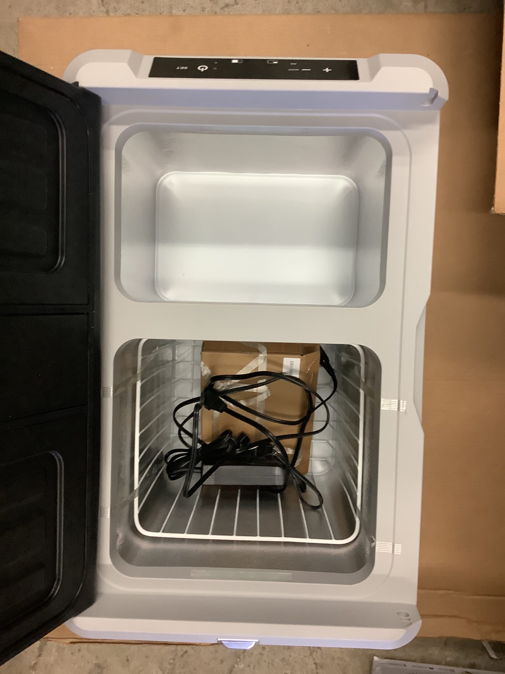 Euhomy portable refrigerator freezer in durable design with wheels