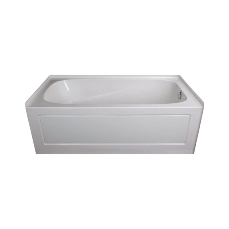 Mirolin acrylic alcove bathtub in white with right hand drain