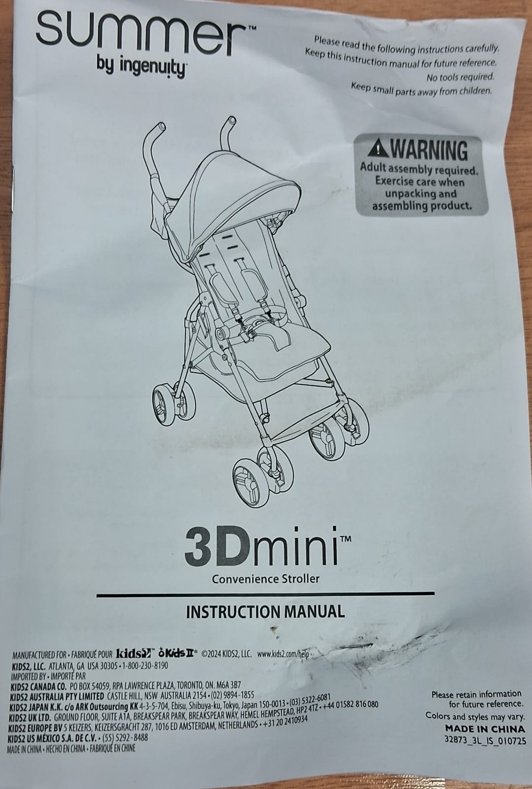 Ingenuity umbrella stroller in gray with pop out sun visor