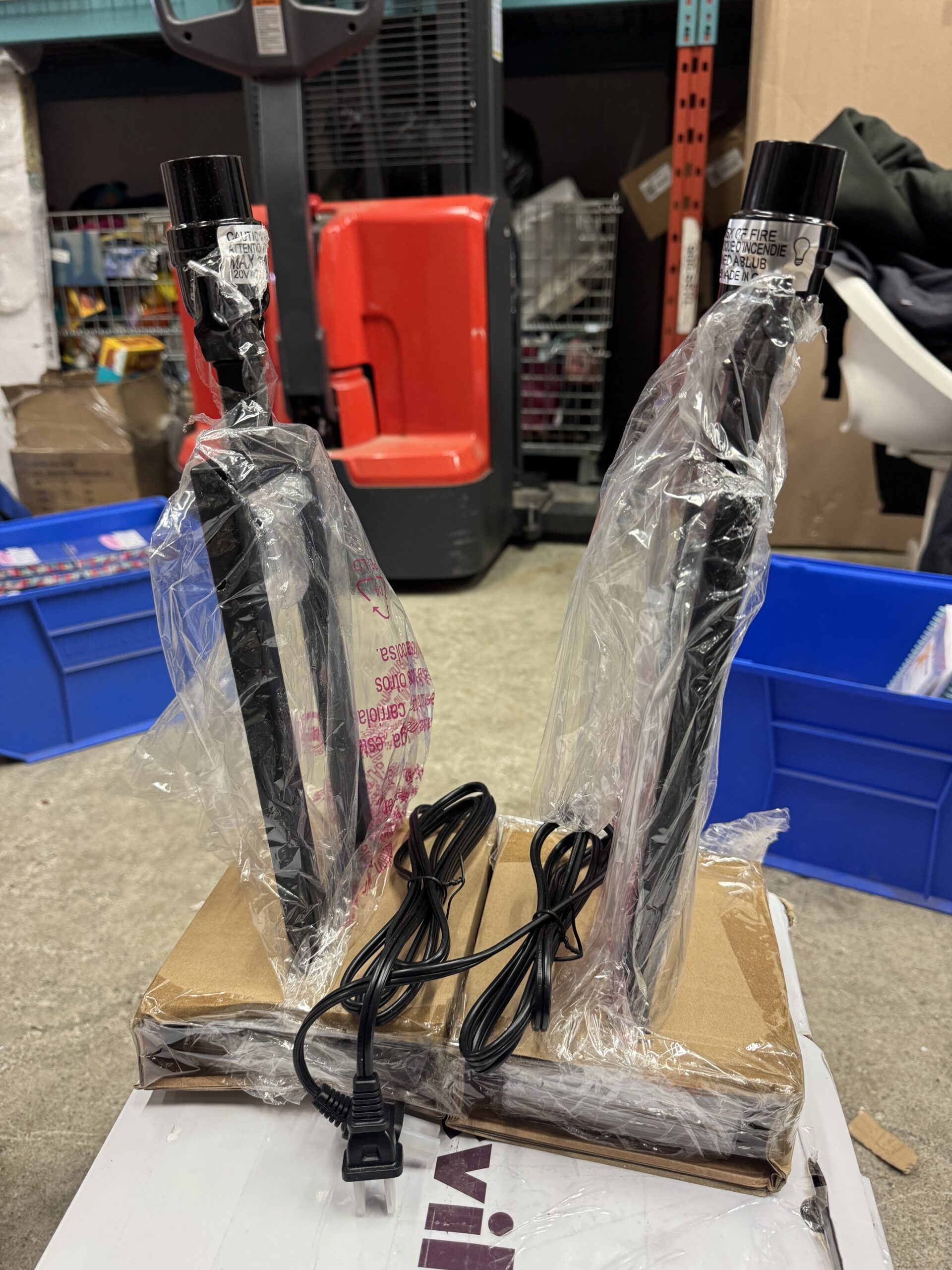 Lolikit touch control table lamps in black finish with wood base