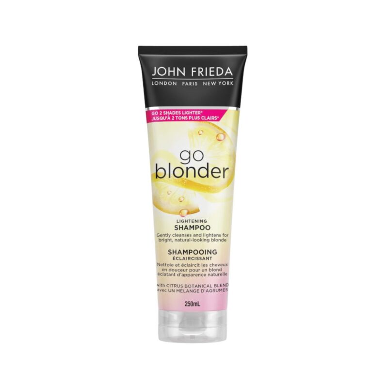 JOHN FRIEDA® lightening shampoo in 250 mL bottle for brighter blonde hair