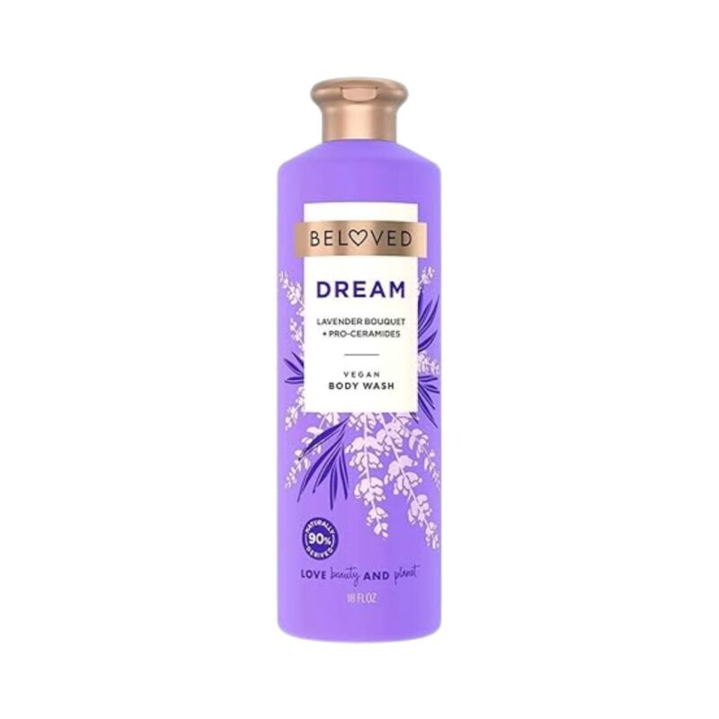 Beloved vegan body wash with lavender bouquet scent