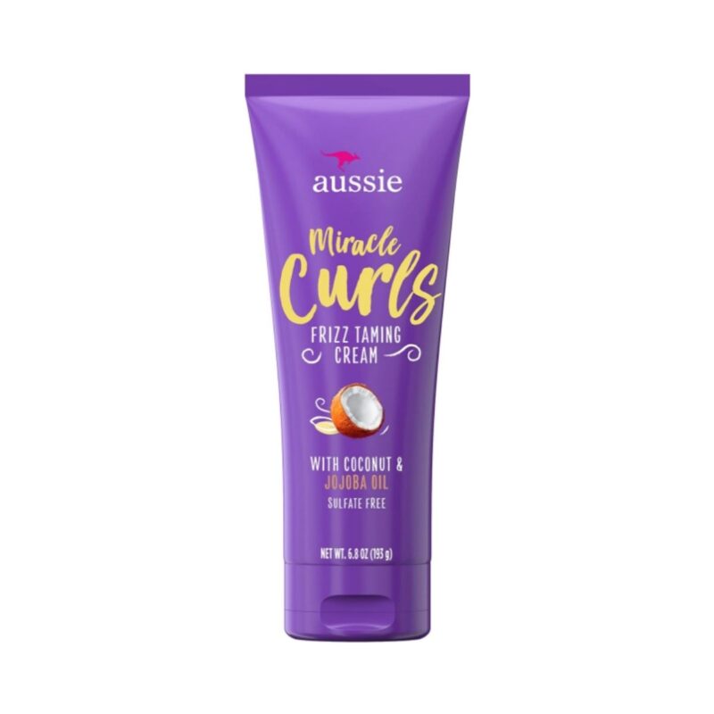 Aussie frizz taming curl cream with coconut and jojoba oil