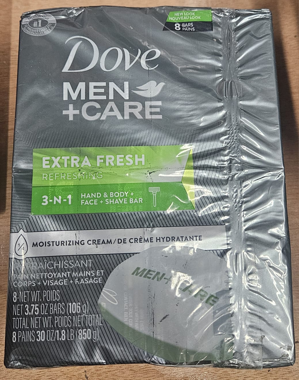 Dove men care bar with moisturizing cream in fresh scent
