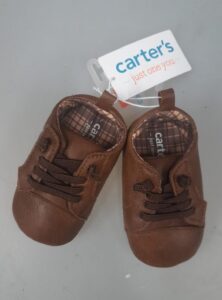 Carter’s baby boy sneakers in brown for 6-12 months