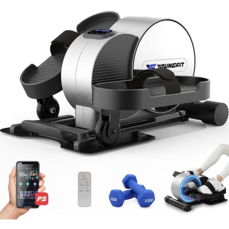 YOUNGFIT elliptical electric exerciser in sleek black for home and office use