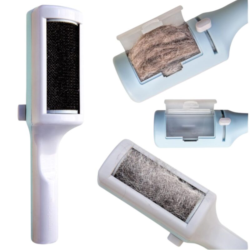 Miwoowim pet hair remover roller with lint brush in reusable design