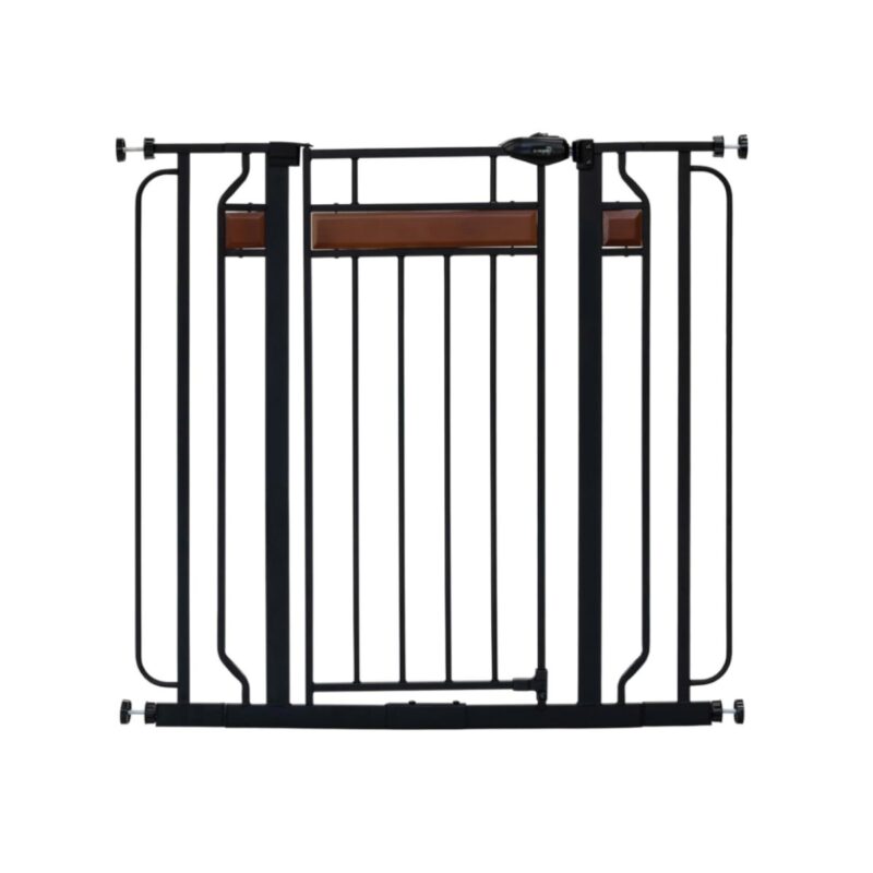 Regalo extra tall baby gate in natural New Zealand Pine finish