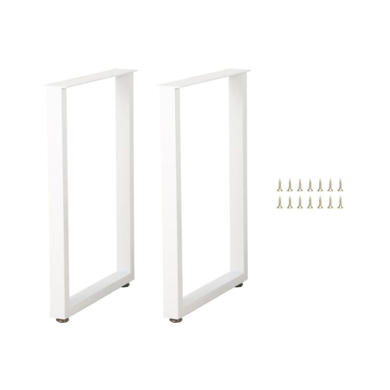 iWEDN table legs in white finish for dining and office furniture