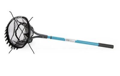 Aquascape pond shark net for effective pond debris control