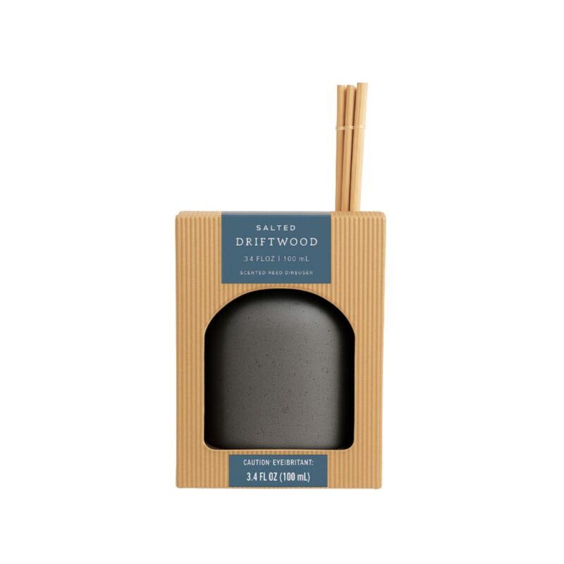 THRESHOLD reed diffuser in salted driftwood scent with ceramic vessel