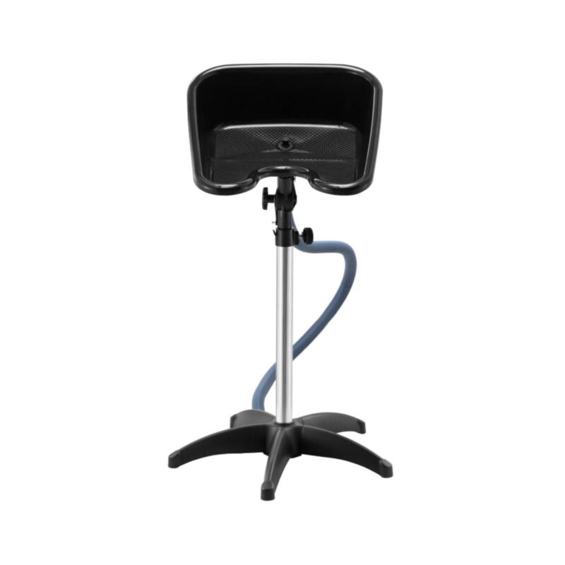 VEVOR portable shampoo bowl with adjustable height and star-shaped base in black